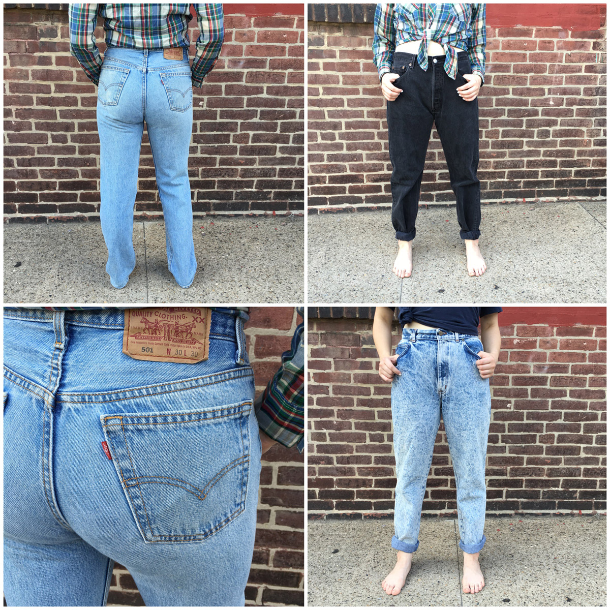 High-waisted Jeans (size 32 and smaller) by the bundle-ON BACKORDER: Bulk Vintage Clothing